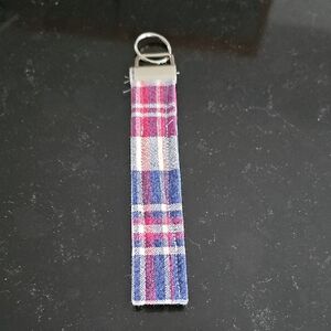 Plaid Fabric Keyfob